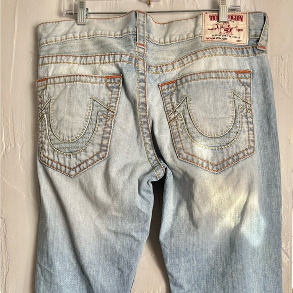 Men's Authentic True Religion straight fit old multi run stitch jeans $249 - Picture 1 of 16